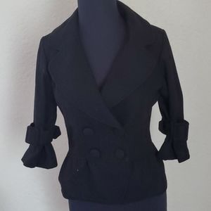 Forever 21 Wool Peplum Pea Coat